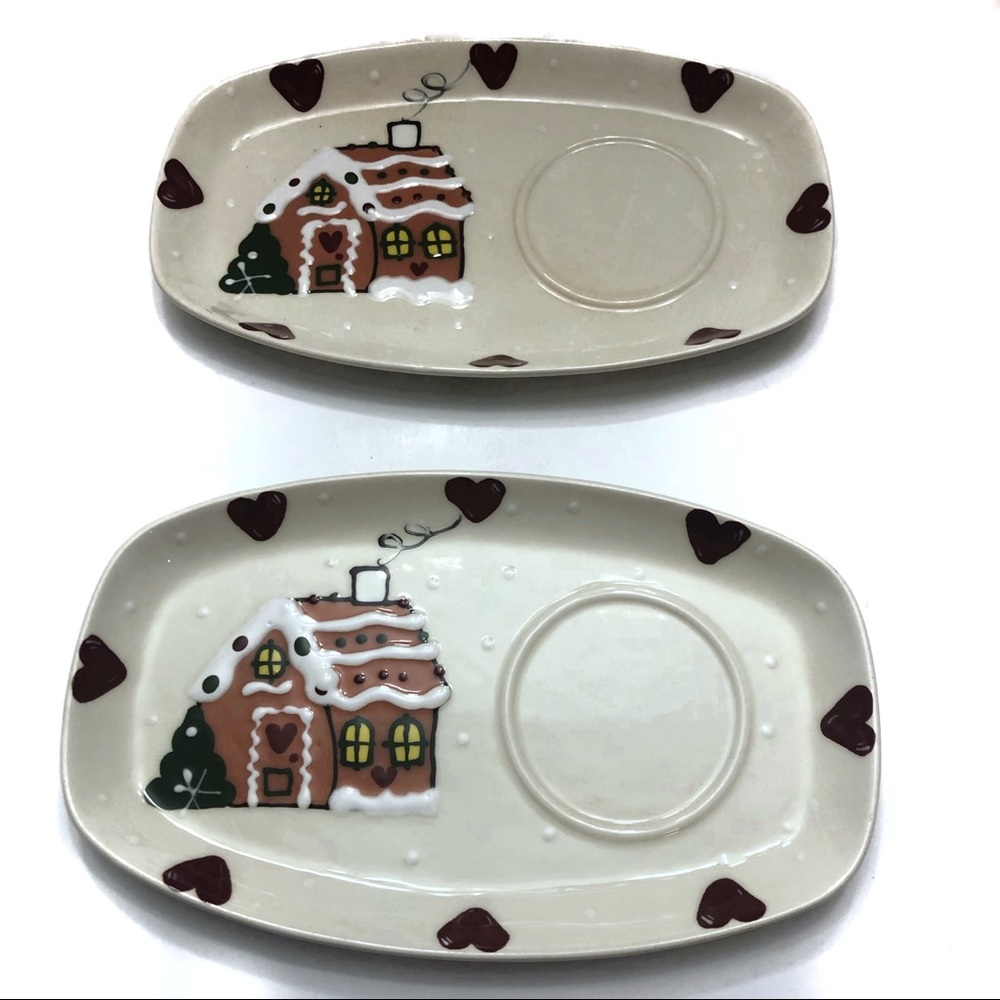 FranKoma Pottery Designs Gingerbread House Plate